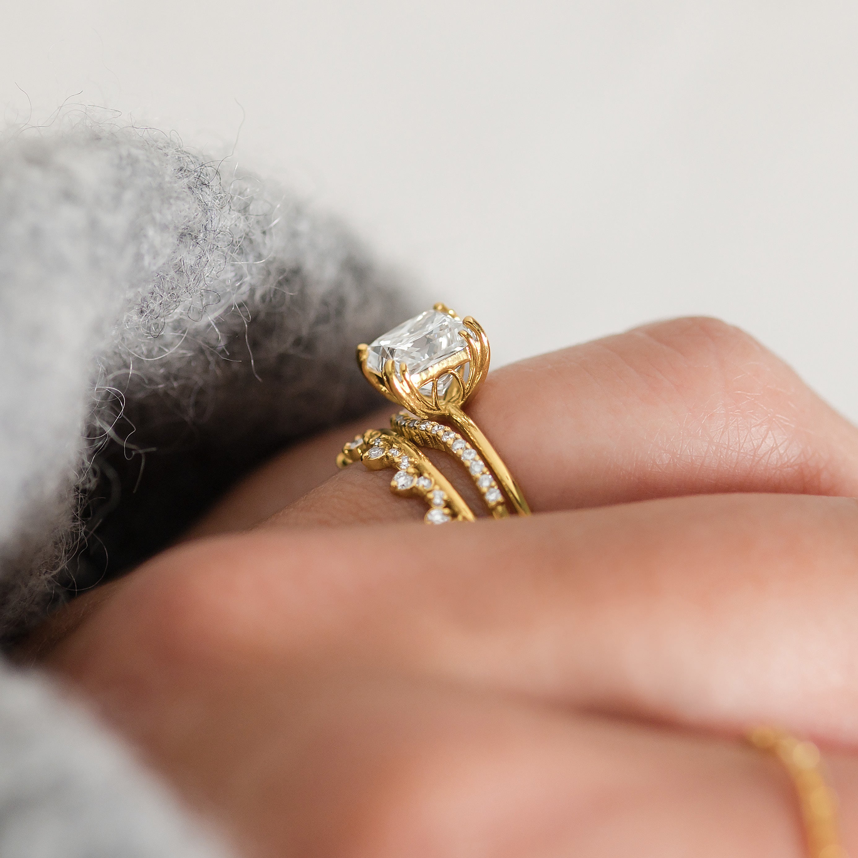 Threaded Ring, 2.01ct. Natural Radiant Cut | Melanie Casey Fine
