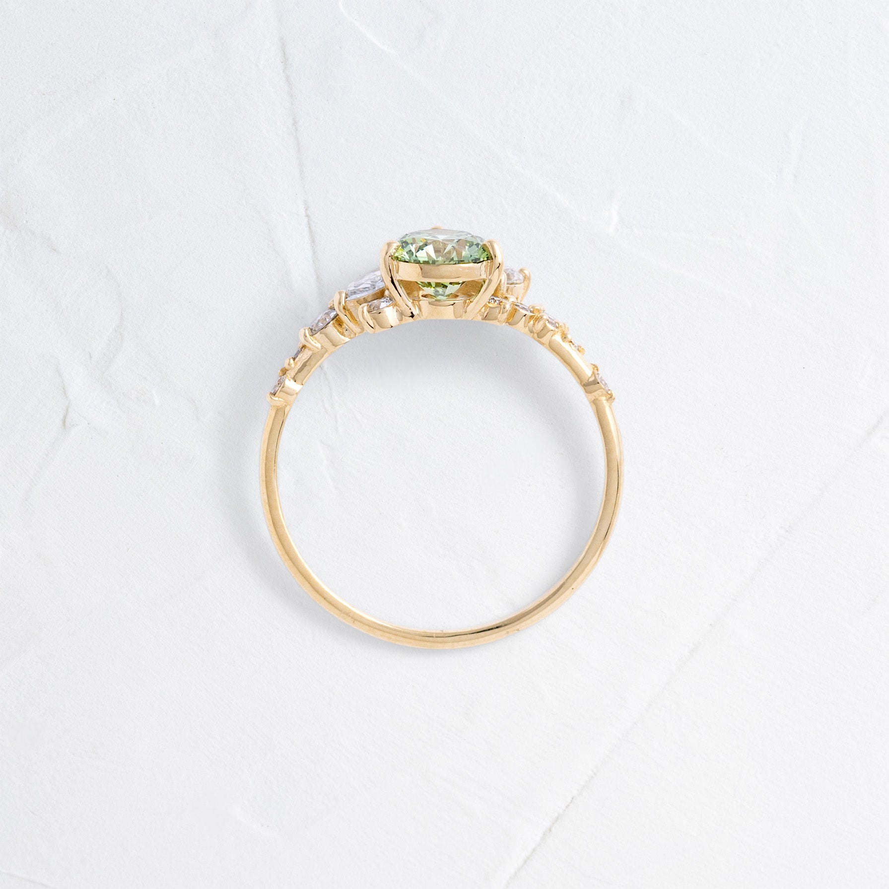 アクセサリー Preuve ring Precipice Ring, 0.83 Lab-Grown Green Diamond | Melanie Casey Fine
