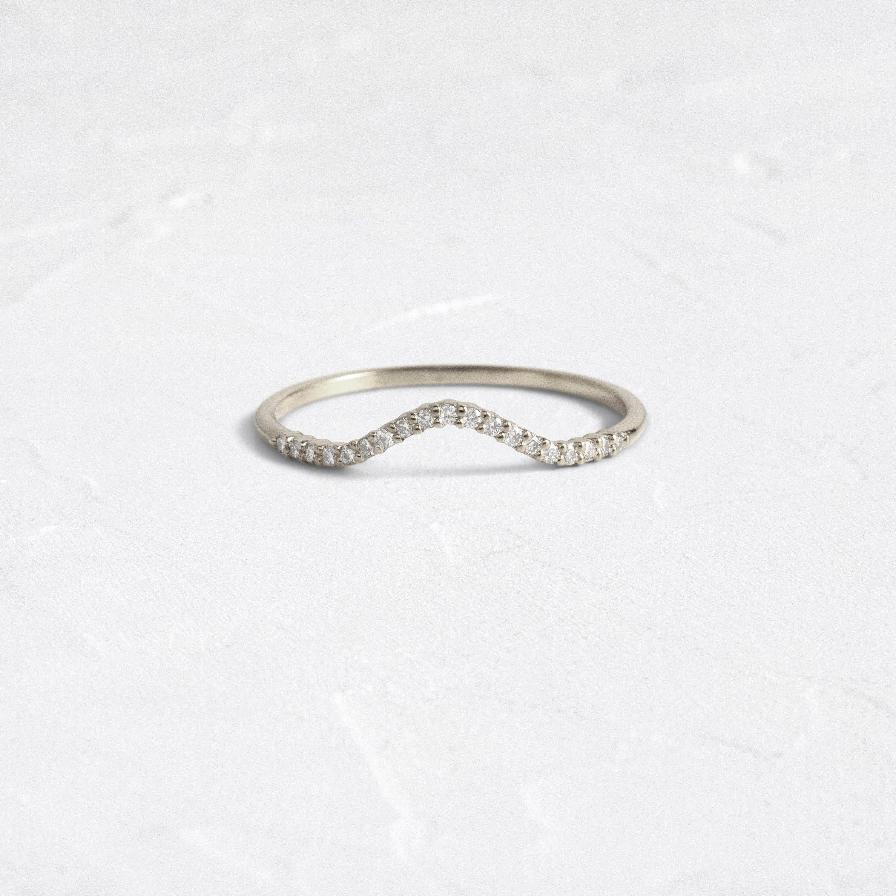 Curved Wisp Band | Engagement Ring | Melanie Casey Fine Jewelry