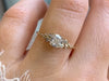 Zoom in on Video of 14k Yellow Gold 0.9ct. Cushion-cut diamond Snowdrift Engagement Ring worn on hand