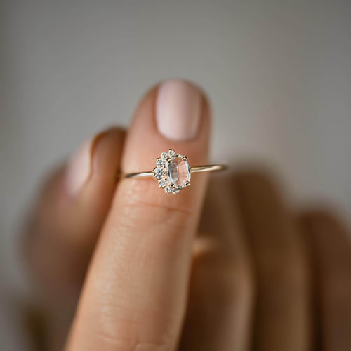 White Sapphire Astra Ring Melanie Casey Fine Jewelry