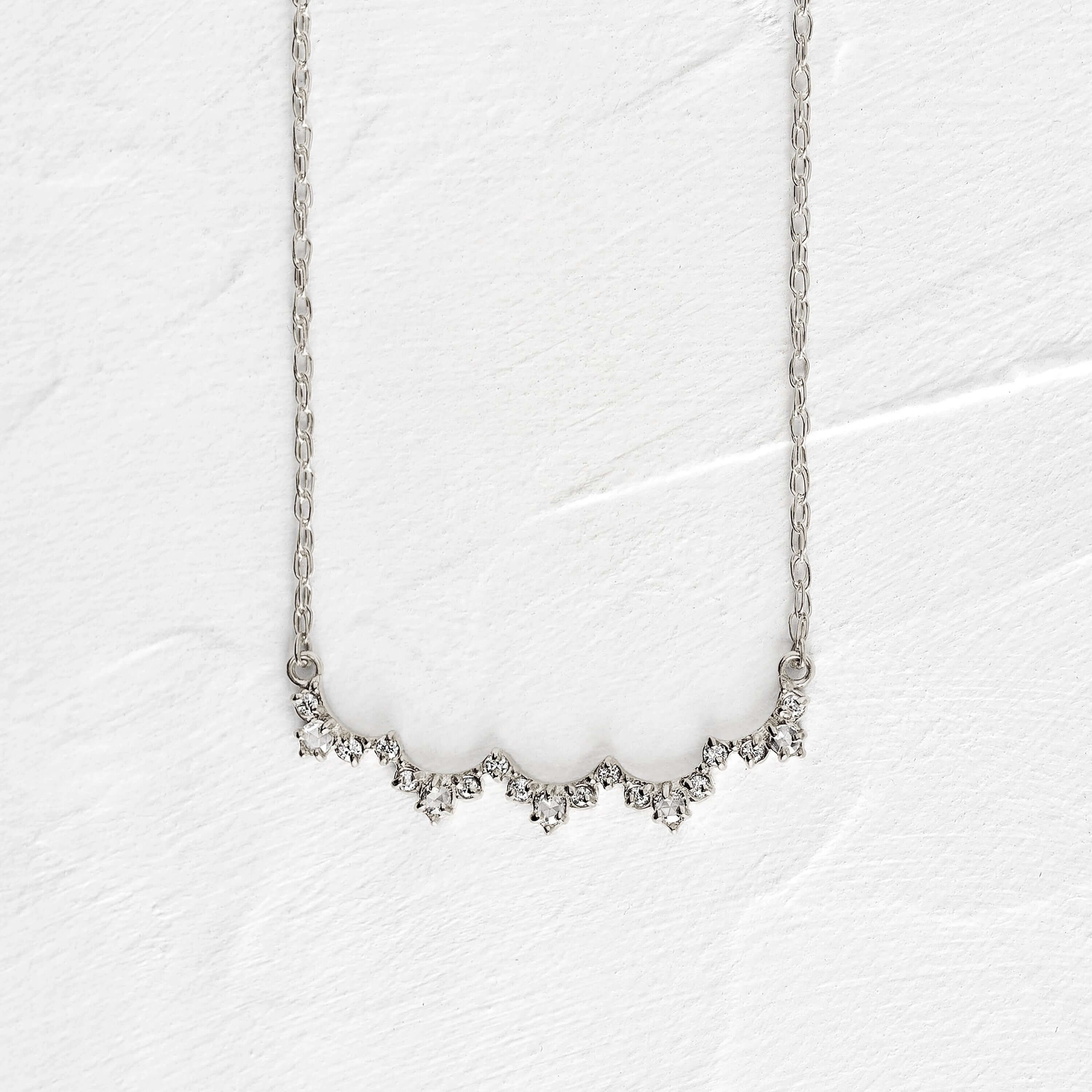 Diamond Lace Edge 18" Gold Necklace Melanie Casey Fine Jewelry