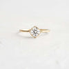 Threaded Ring with Halo, 0.7ct. Round Cut (14k Yellow Gold)