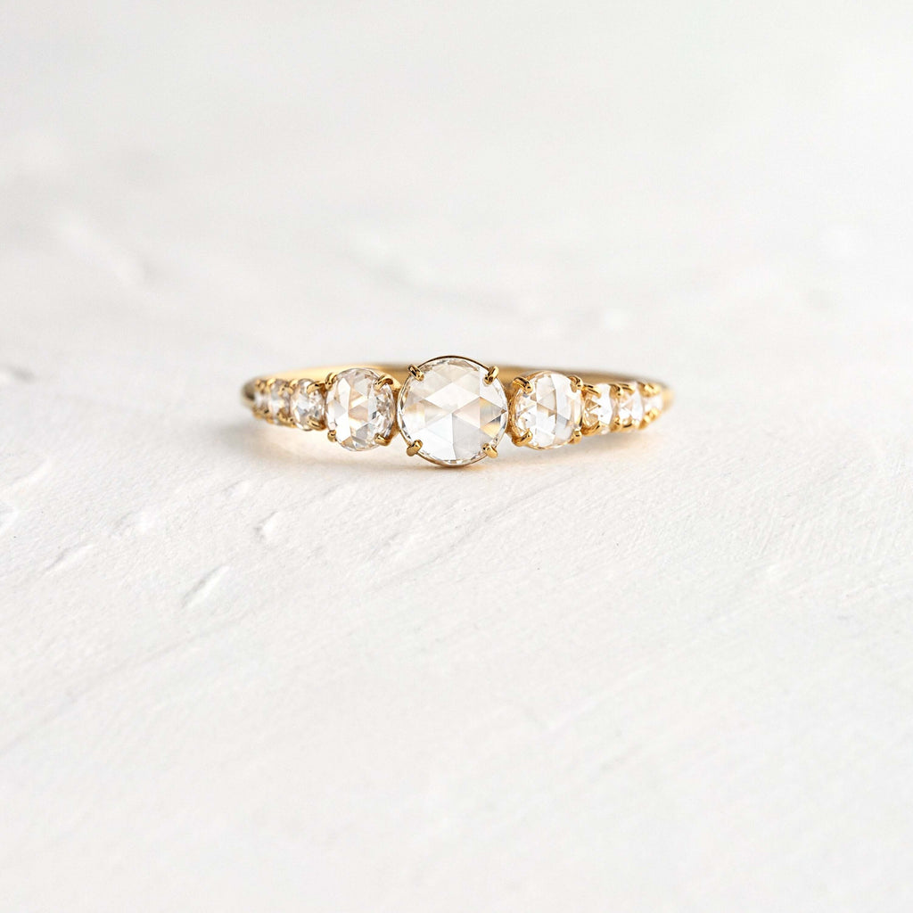 Rose Cut Diamond Waterway Ring Melanie Casey Fine Jewelry