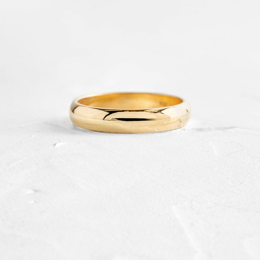 14K Solid White Gold 3mm Plain Wedding Band – Unisex Ring For Men & Women