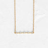 Petite Diamond Distance Necklace - Five Stone (14k Yellow Gold)