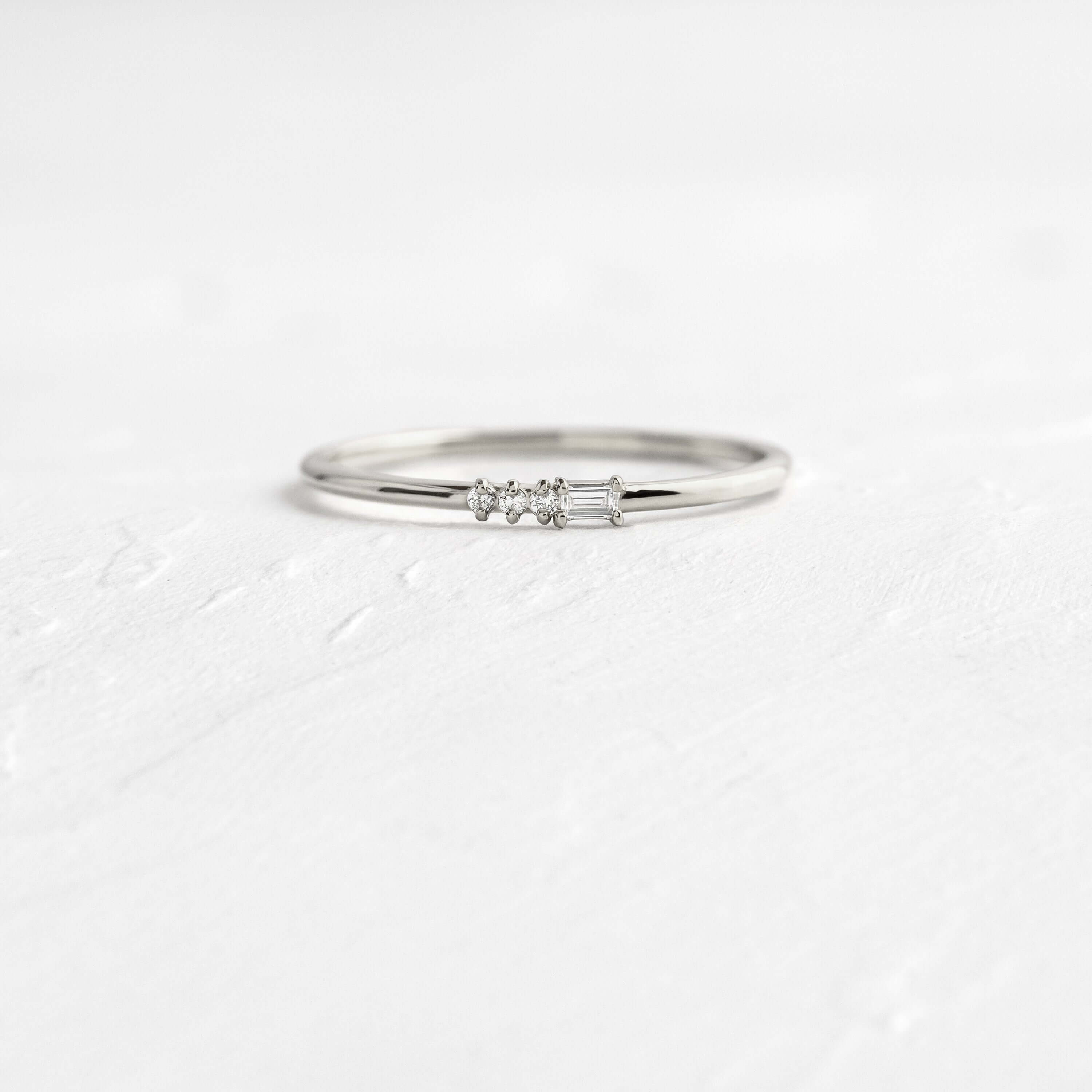 Morse Code Rings: Initials - Custom Diamond Letter Rings by Melanie Casey