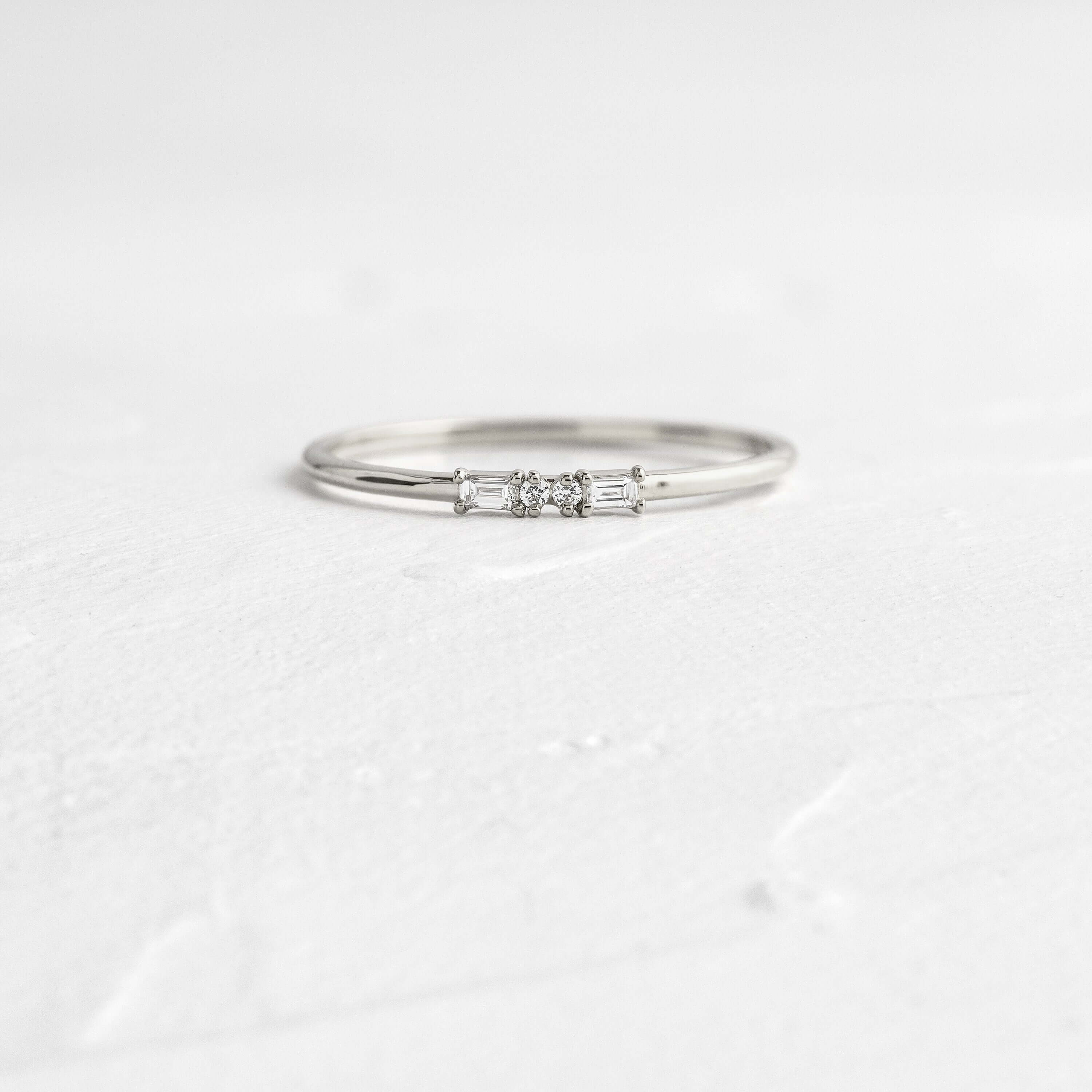 Morse Code Rings: Initials - Custom Diamond Letter Rings by Melanie Casey