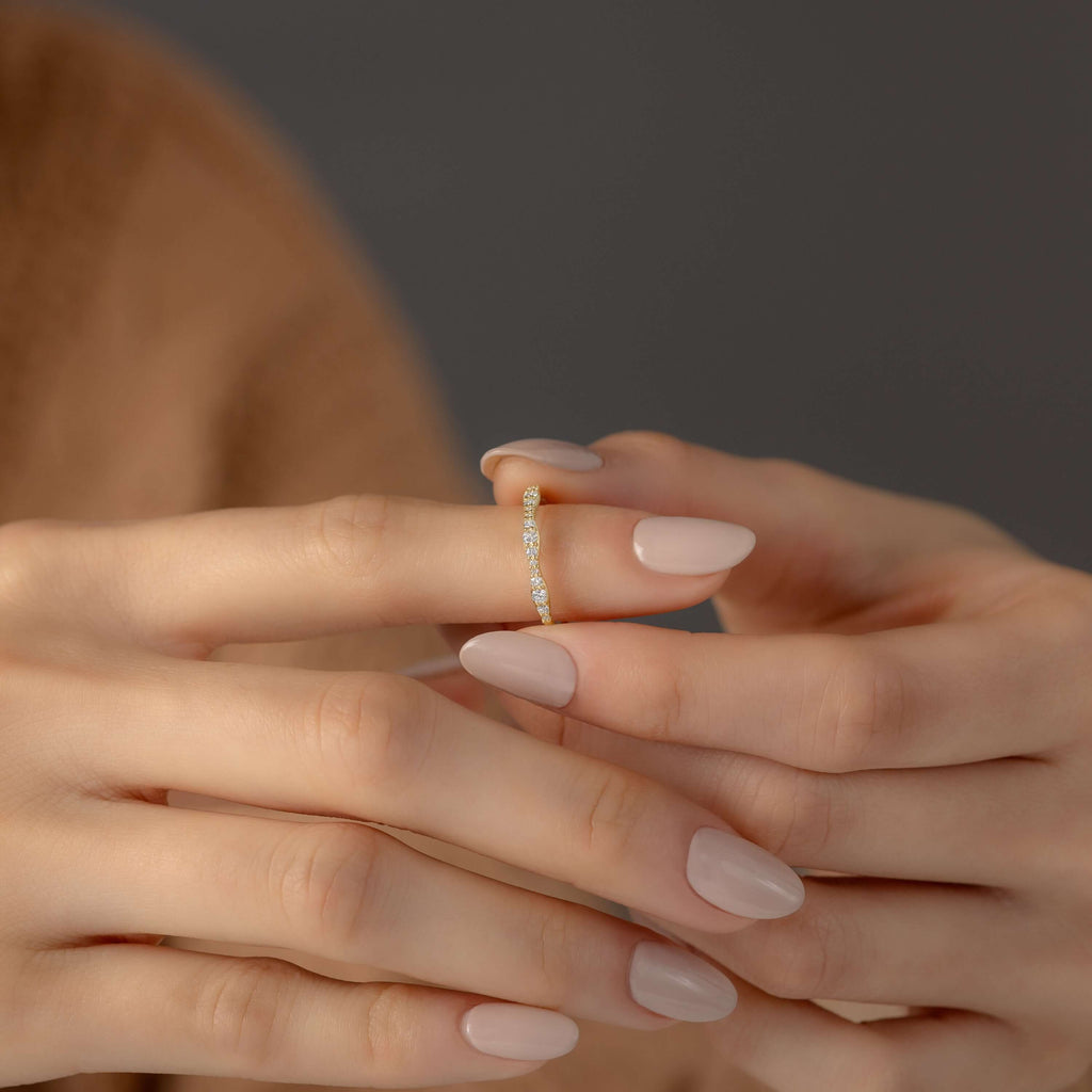 Reverb Ring 15 Diamonds on 14k Gold Melanie Casey Fine Jewelry