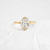 Unveiled Ring with Diamond Sweep, Oval Cut (14k Yellow Gold)