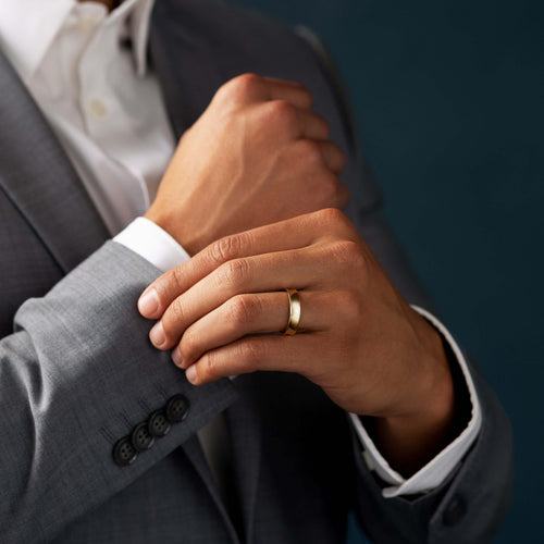 Gold Ring For Men Where Do Men Wear Wedding Ring Concave Band