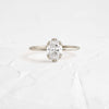 Threaded Ring, 1ct. Oval Cut (14k White Gold)