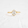 Threaded Ring, Oval Cut (14k Yellow Gold)