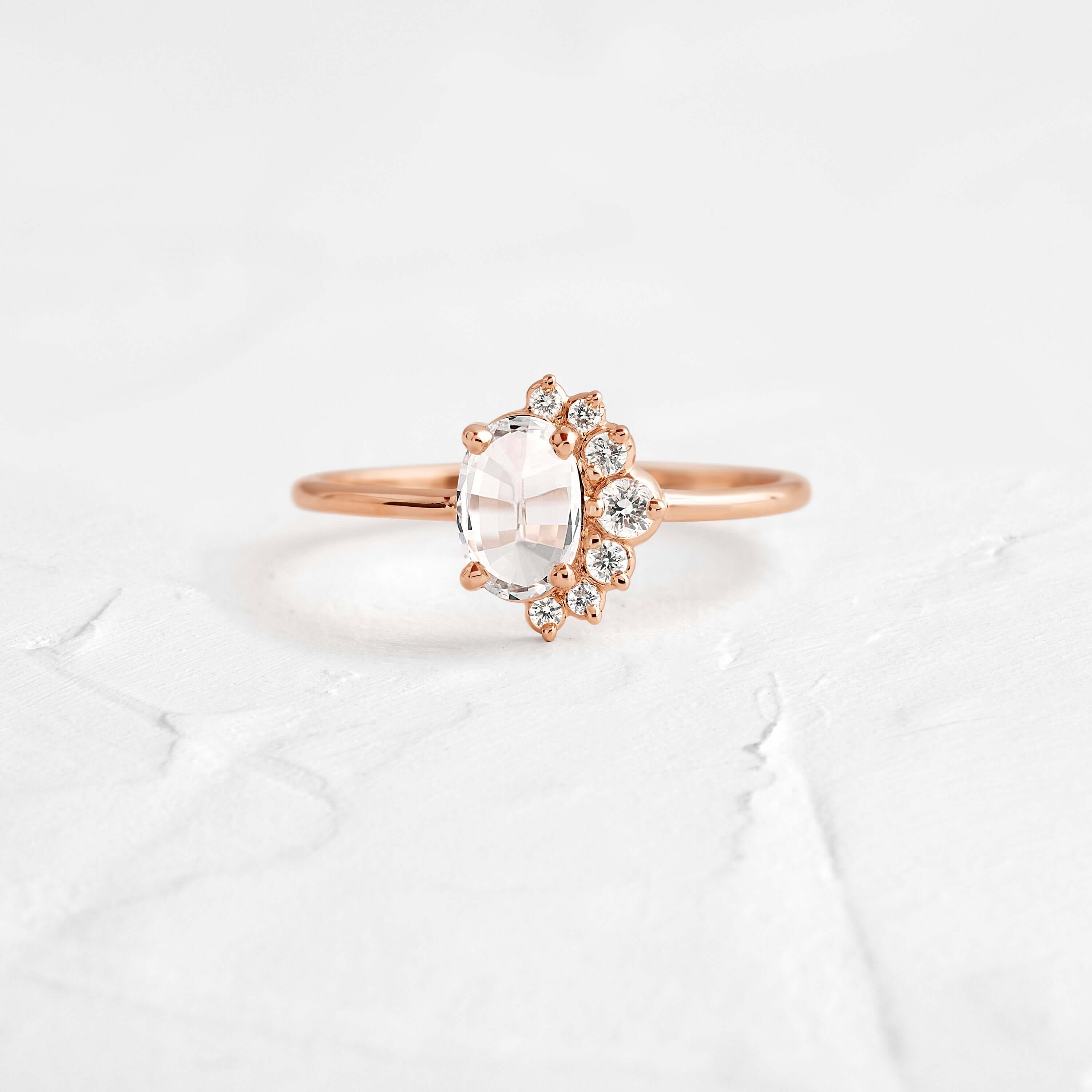 White Sapphire Astra Ring | Melanie Casey Fine Jewelry