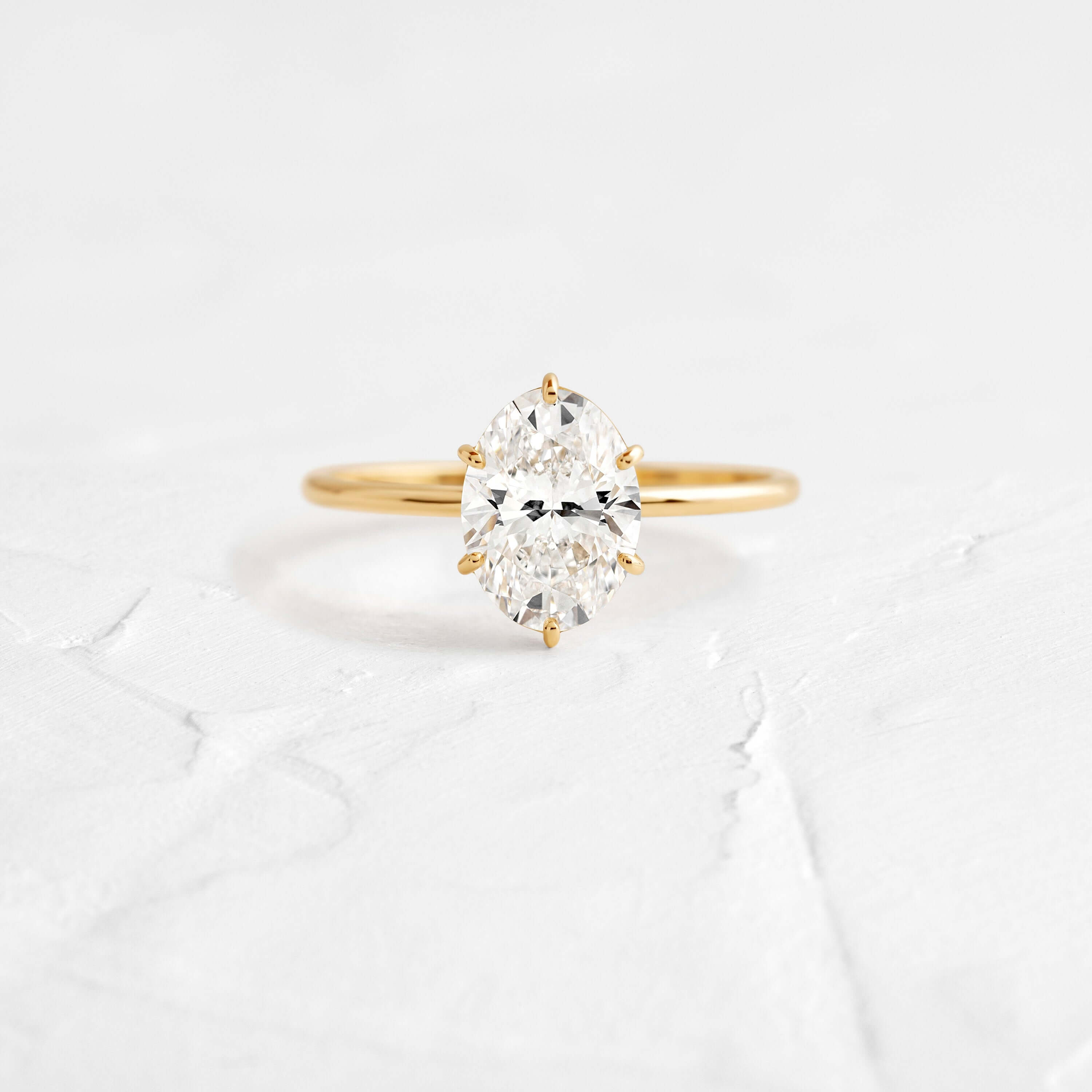 Couples Ring Set - 14K Gold Plated Stainless Steel, Princess CZ Engagement Ring & Matching Men's Flat Band