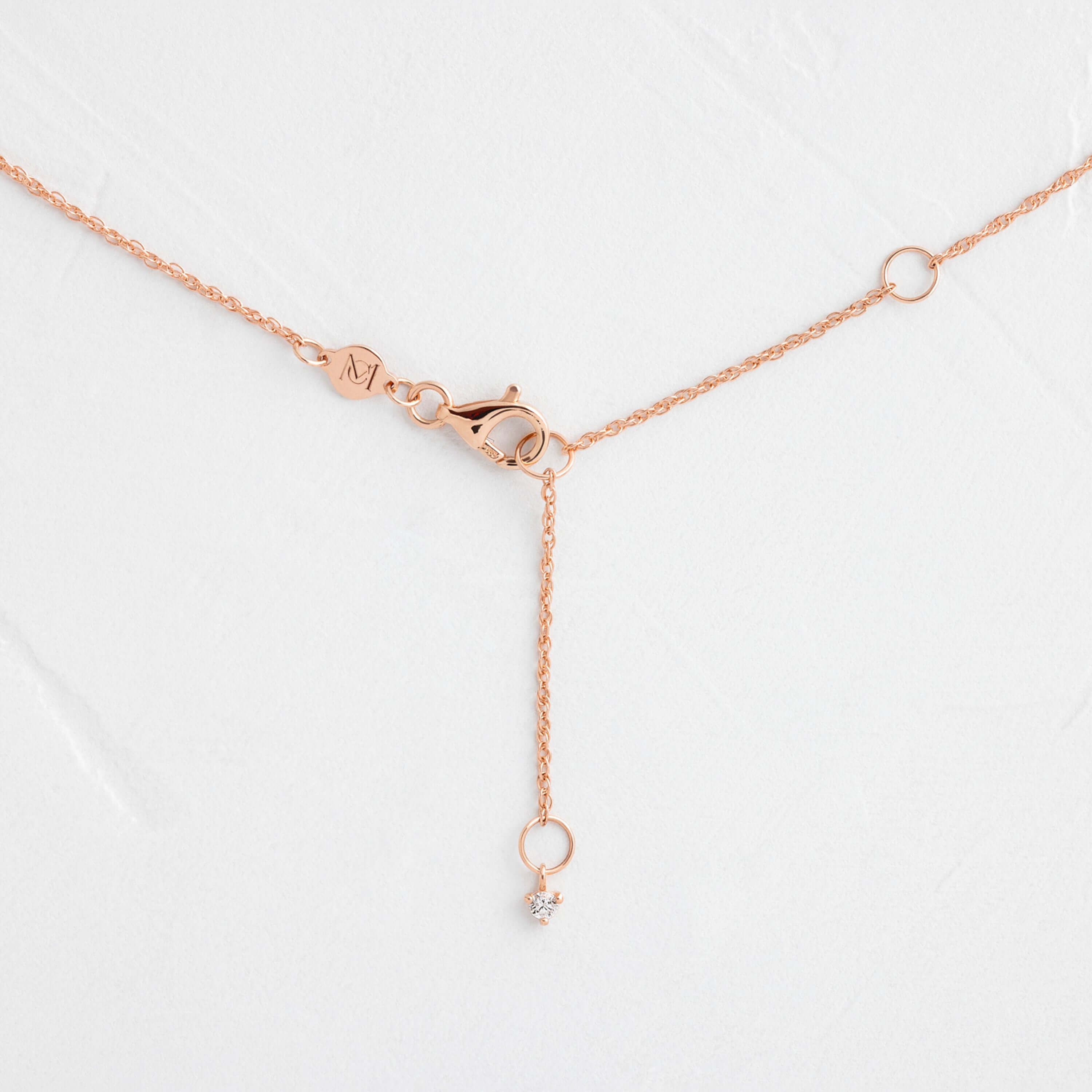 Fluency Necklace | 16 14K Gold Chain with Diamonds by Melanie Casey