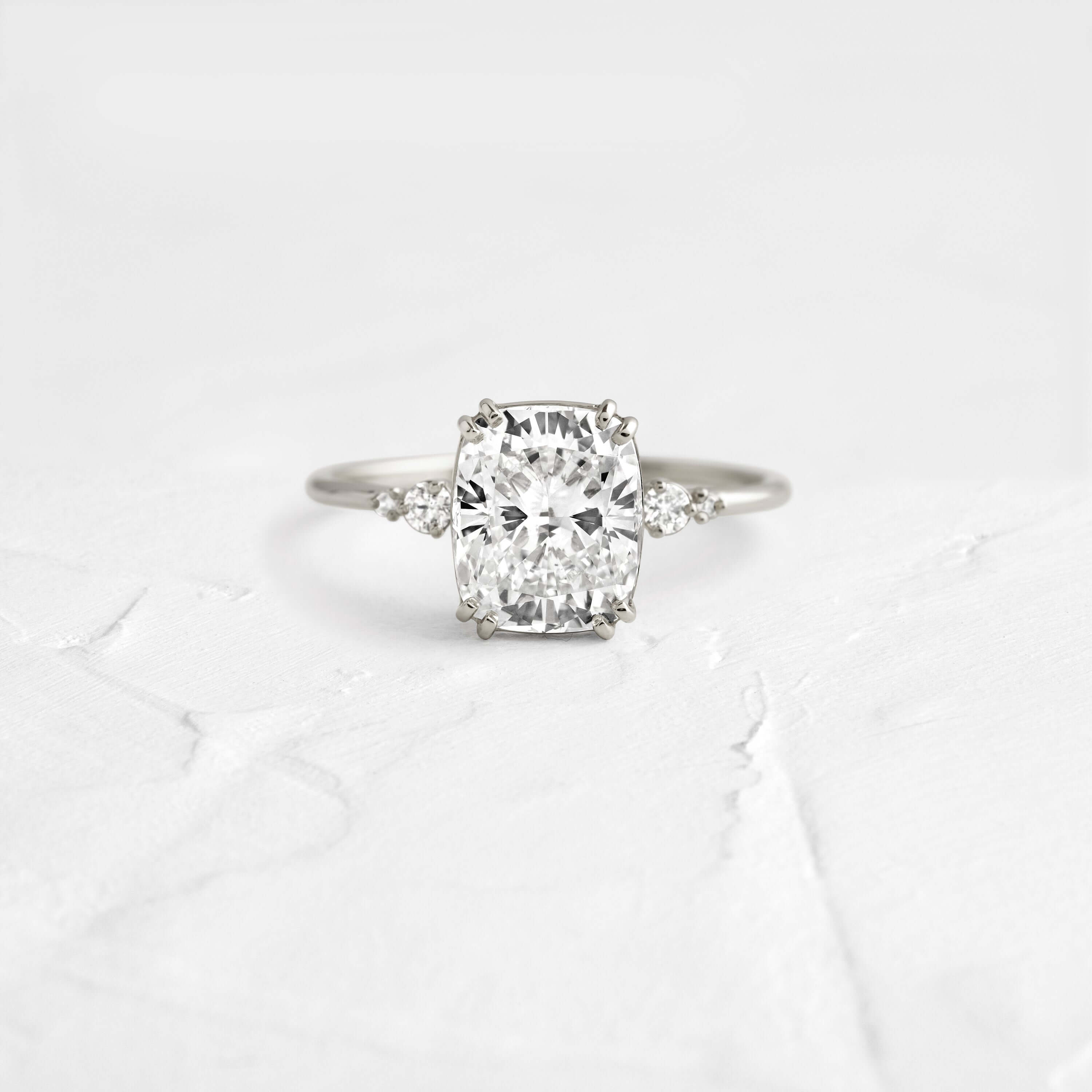 Pictorial Ring, Cushion Cut Melanie Casey Fine Jewelry Engagement Ring