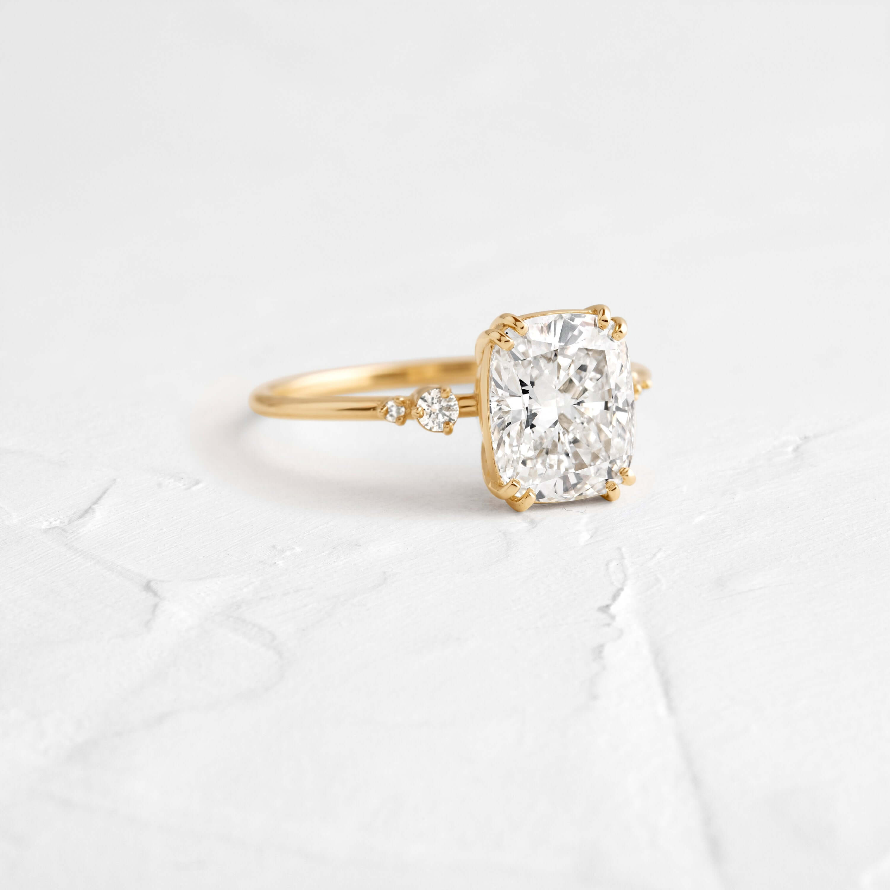 Pictorial Ring, Cushion Cut Melanie Casey Fine Jewelry Engagement Ring
