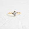 Poppy Seed Ring, Round Cut (14k Yellow Gold)