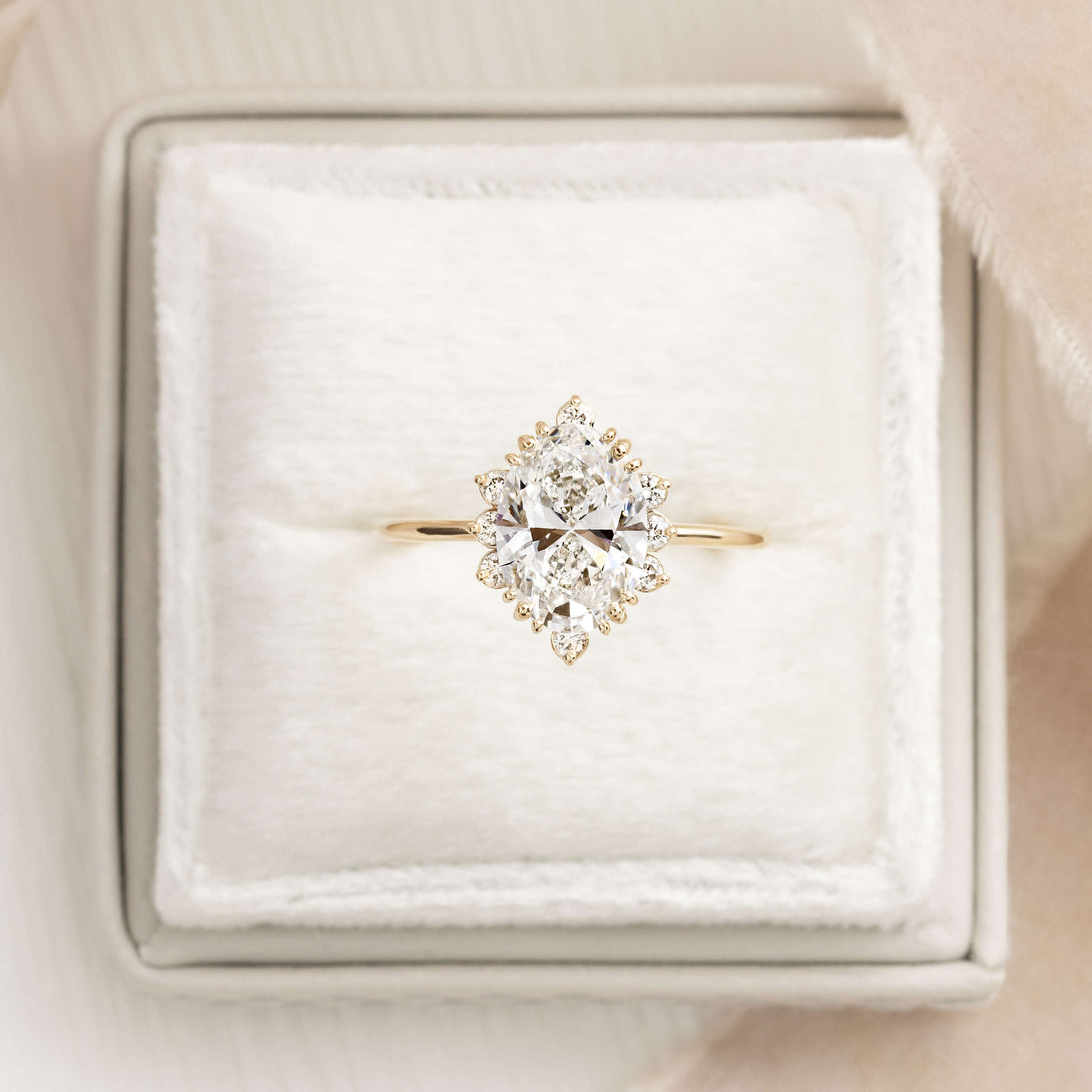 Threaded Ring with Halo, 0.7ct. Round Cut Diamond Melanie Casey Fine